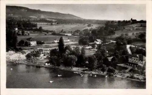 Ak Excenevex Haute Savoie, Vue arienne sur la plage