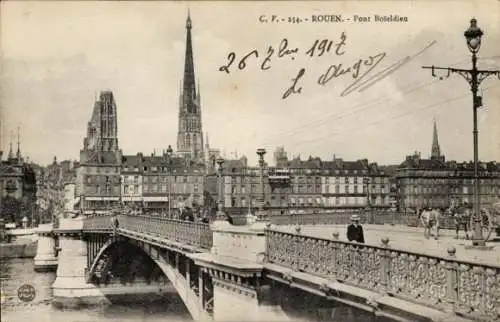 Ak Rouen Seine Maritime, Pont Boieldieu