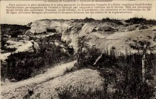 Ak Verdun Meuse, La Bataille, Fort de Donaumont