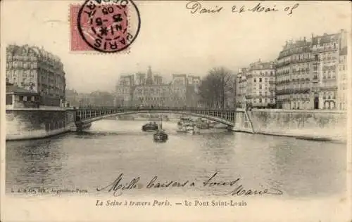 Ak Paris IV, Le Pont Saint-Louis