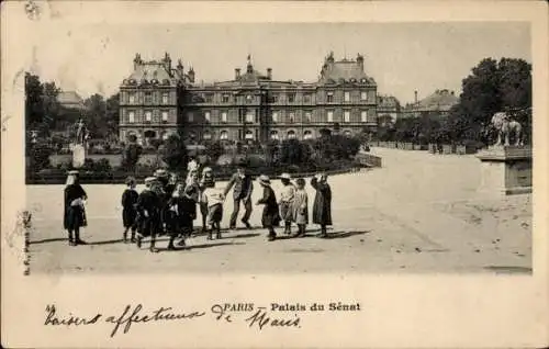 Ak Paris I Louvre, Palais du Senat