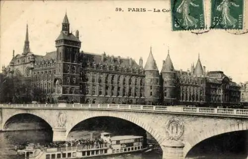 Ak Paris I Louvre, Brücke