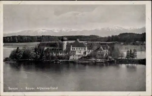 Ak Seeon Seebruck am Chiemsee Oberbayern, Panorama