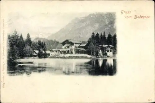 Ak Grainau in Oberbayern, Badersee