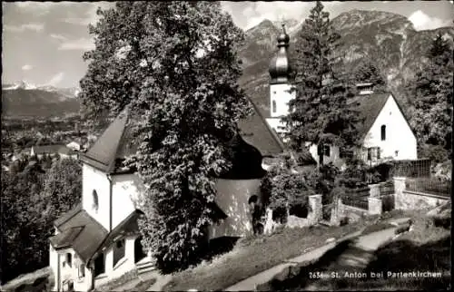 Ak Garmisch Partenkirchen in Oberbayern, Wallfahrtskirche St. Anton