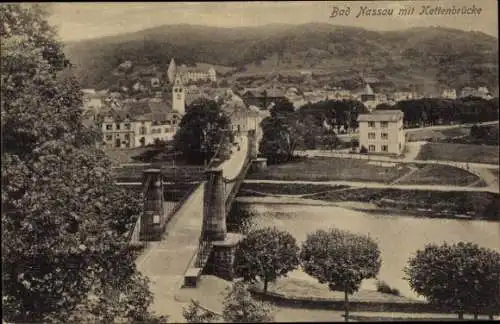 Ak Bad Nassau an der Lahn, Kettenbrücke