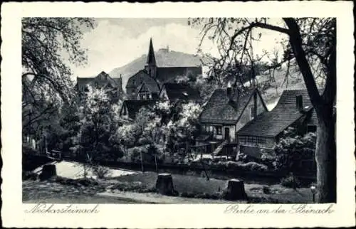 Ak Neckarsteinach in Hessen, Teilansicht, Steinach, Kirche