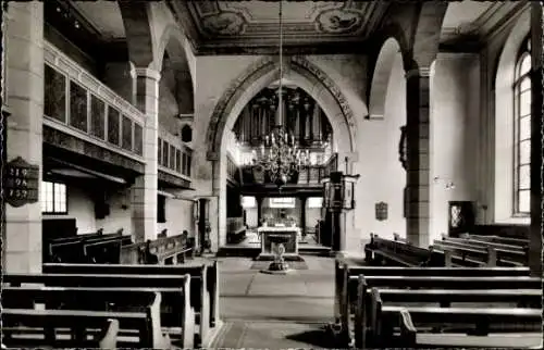 Ak Usingen im Taunus Hessen, Evangelische Kirche, Innenansicht