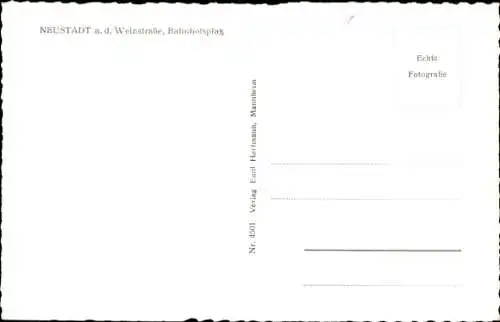 Ak Neustadt an der Weinstraße, Bahnhofsplatz