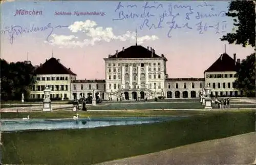 Ak Nymphenburg München Bayern, Königliches Schloss Nymphenburg