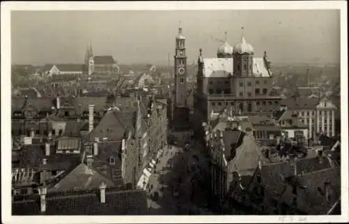 Ak Augsburg in Schwaben, Rathaus, Dom