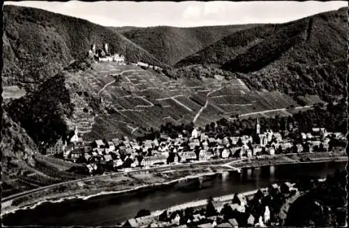 Ak Alken an der Mosel, Gesamtansicht, Burg, Weinberge