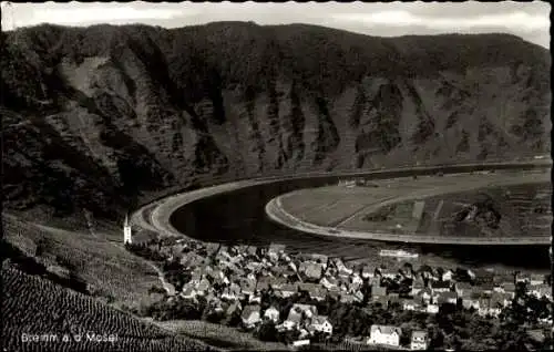 Ak Bremm an der Mosel, Gesamtansicht, Moselschleife