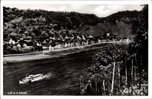 Ak Löf an der Mosel, Gesamtansicht, Schiff