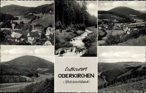 Ak Oberkirchen Schmallenberg im Sauerland, Teilansichten, Panorama