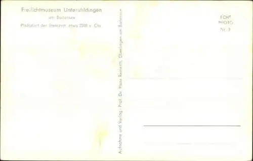 Ak Unteruhldingen Uhldingen Mühlhofen am Bodensee, Freilichtmuseum, Pfahldorf