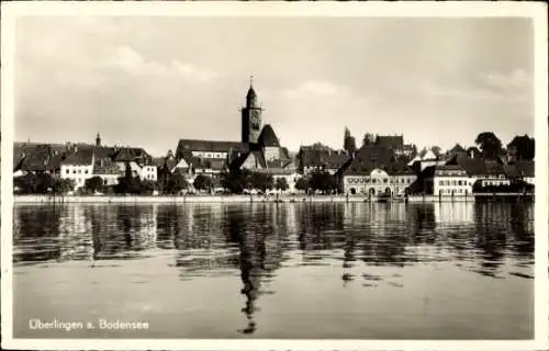 Ak Überlingen am Bodensee, Gesamtansicht, St. Nikolaus-Münster