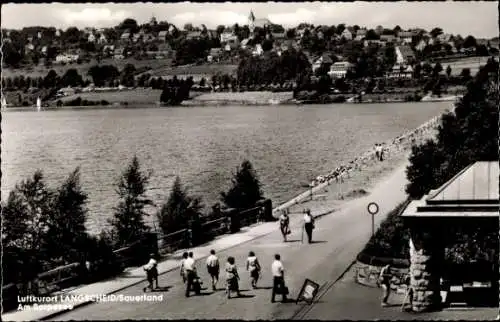 Ak Langscheid Sundern Sauerland, Sorpesee, Promenade