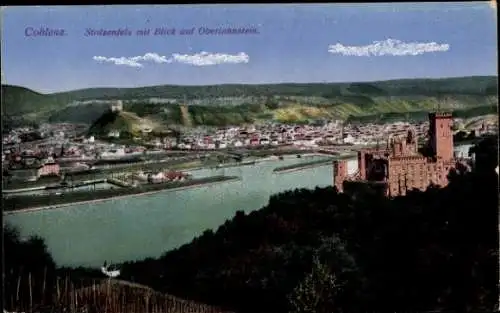 Ak Stolzenfels Koblenz am Rhein, Panorama, Oberlahnstein