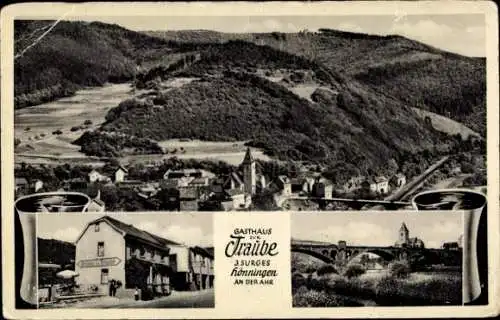 Ak Hönningen an der Ahr, Gesamtansicht, Gasthaus zur Traube