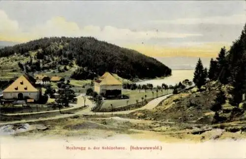 Ak Seebrugg Schluchsee im Schwarzwald, Panorama, Ortseingang, Schluchsee