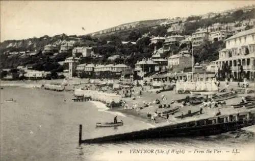 Ak Ventnor Isle of Wight England, vom Pier