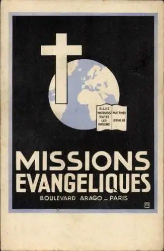 Ak Paris, Boulevard Arago, Evangelische Missionen