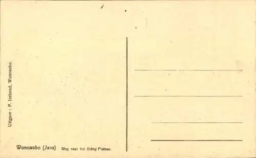 Ak Wonosobo Java Indonesien, Weg naar het Dieng Plateau