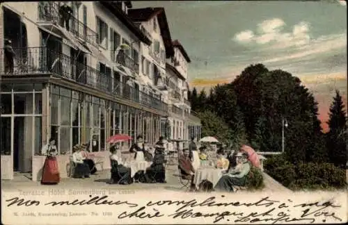 Ak Luzern Stadt Schweiz, Terrasse-Hotel Sonnenberg