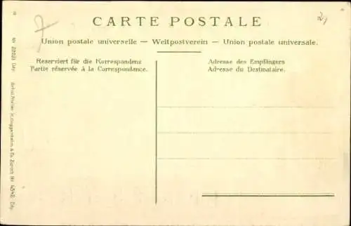 Präge Wappen Passepartout Ak Genève Genf Stadt, Rue du Montblanc