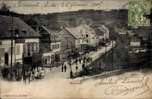 Ak Boncourt Jura, Ortsansicht, Au Chalet Suisse