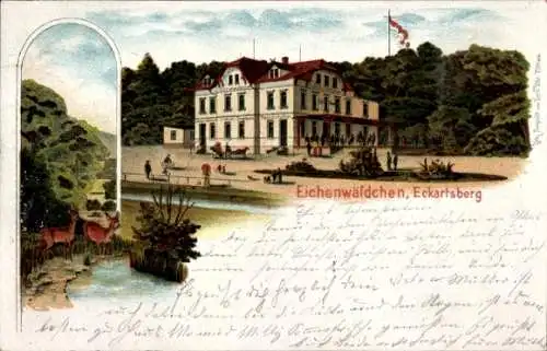 Litho Eckartsberg Mittelherwigsdorf Oberlausitz, Eichenwäldchen