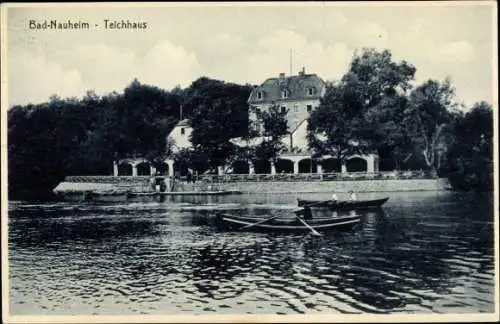 Ak Bad Nauheim in Hessen, Teichhaus, Ruderpartie, Stengel 23013