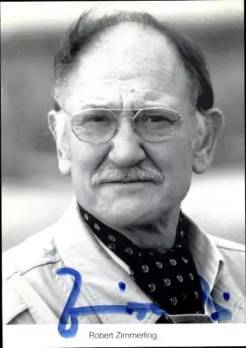 Ak Schauspieler Robert Zimmerling, Portrait, Autogramm, Brille