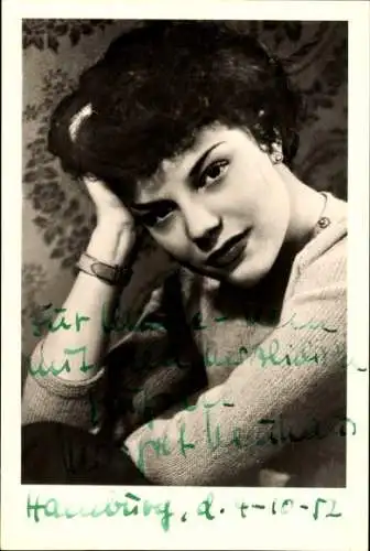 Ak Schauspielerin Margret Neuhaus, Portrait, Autogramm