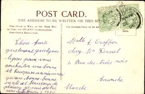 Ak Kanalinsel Jersey, Hafenpartie, Dampfer