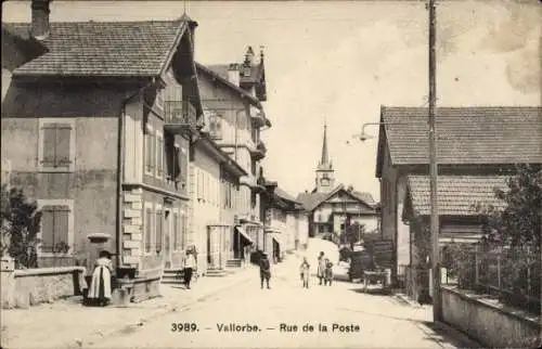 Ak Vallorbe Kanton Waadt, Rue de la Poste