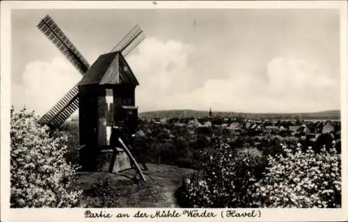 Ak Werder an der Havel, Windmühle