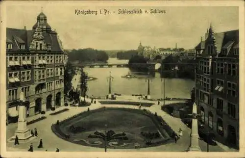 Ak Kaliningrad Königsberg Ostpreußen, Schlossteich, Schloss