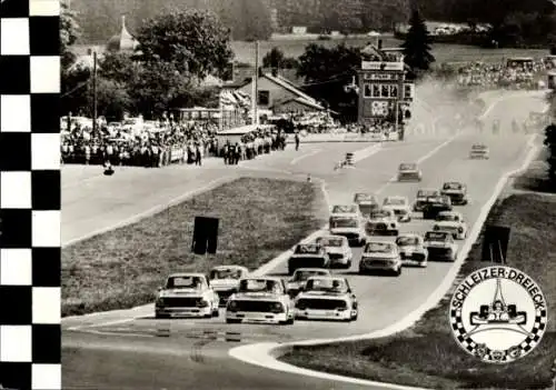 Ak Schleiz im Vogtland Thüringen, Dreieck Rennen, Start zum Pokallauf für Tourenwagen 1976