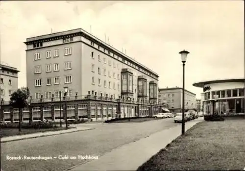 Ak Reutershagen Rostock, Café am Hochhaus