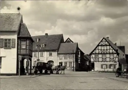 Ak Wolgast in Mecklenburg Vorpommern, Alte Fachwerkhäuser an der Badstubenstraße