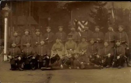 Foto Ak Chemnitz Sachsen, Deutsche Soldaten in Uniformen, Ers. Batl. 104, I WK