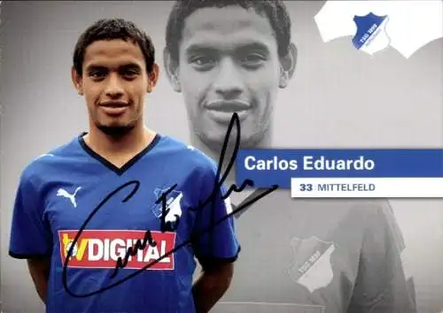 Autogrammkarte Fußballspieler Carlos Eduardo, TSG 1899 Hoffenheim, Autogramm