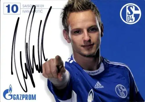 Autogrammkarte Fußballspieler Ivan Rakitic, Schalke 04, Autogramm