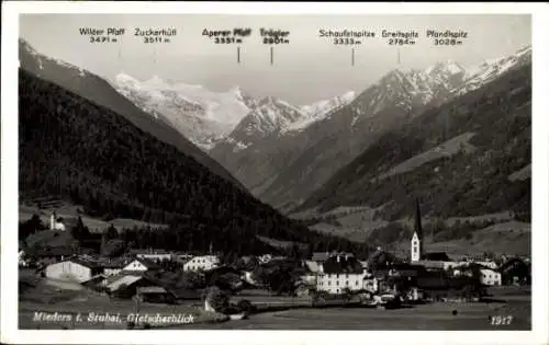 Ak Mieders in Tirol, Panorama, Gletscher