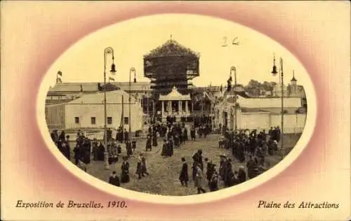 Passepartout Ak Brüssel Brüssel, Ausstellung 1910, Plaine des Attractions