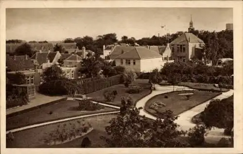 Ak Heemstede Nordholland Niederlande, Nieuwe Wandeltuin, Teilansicht des Ortes