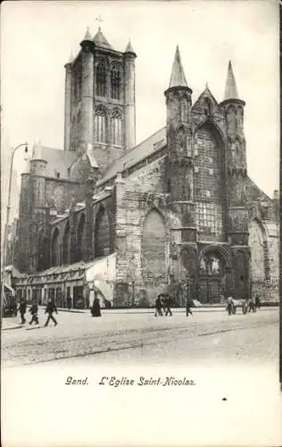 Ak Gent Gent Ostflandern, St.-Nikolaus-Kirche