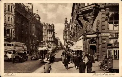 Ak Berlin, Friedrichstraße, Straßenbahn 60